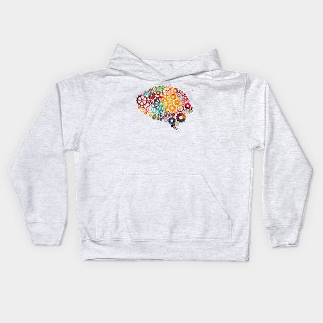 Brain Mechanism Kids Hoodie by erzebeth